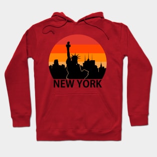 Vintage New York City with Statue of Liberty Hoodie